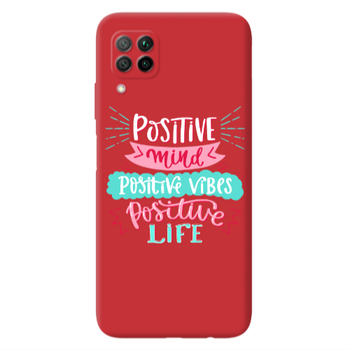 Huawei P40 Lite Positive Mind Red Colored Silicone TPU Θήκη