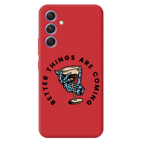 Samsung A36 Better Things Are Coming Red Colored Silicone TPU Θήκη