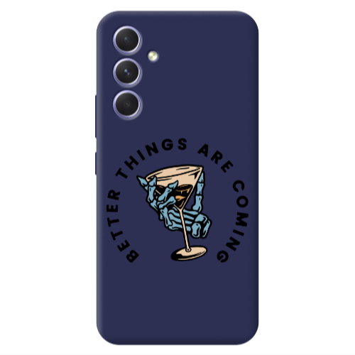 Samsung A56 Better Things Are Coming Dark blue Colored Silicone TPU Θήκη