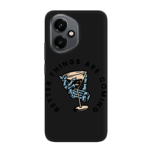 Honor Magic 400 Better Things Are Coming Black Colored Silicone TPU Θήκη