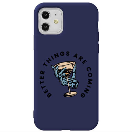 Apple iPhone 11  Better Things Are Coming Dark blue Colored Silicone TPU Θήκη