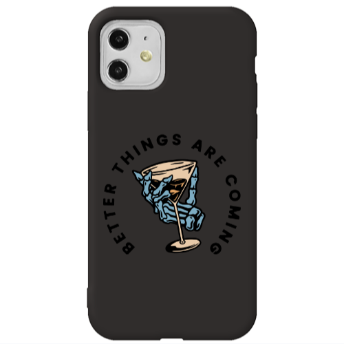 Apple iPhone 11  Better Things Are Coming Black Colored Silicone TPU Θήκη