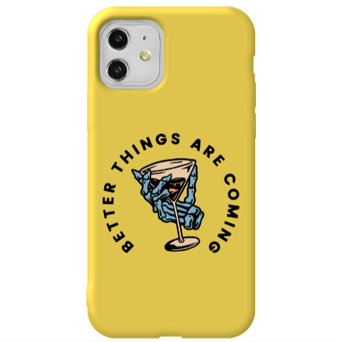 Apple iPhone 11  Better Things Are Coming Yellow Colored Silicone TPU Θήκη