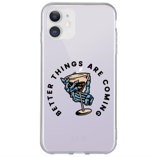 Apple iPhone 12 Better Things Are Coming Transparent Silicone TPU Θήκη
