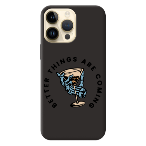 Apple iPhone 13 Pro Max Better Things Are Coming Black Colored Silicone TPU Θήκη