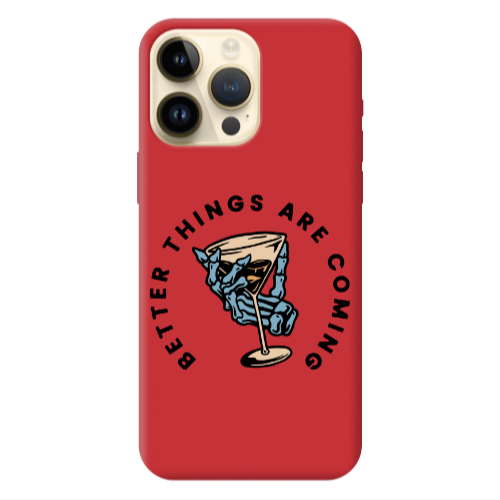 Apple iPhone 13 Pro Max Better Things Are Coming Red Colored Silicone TPU Θήκη