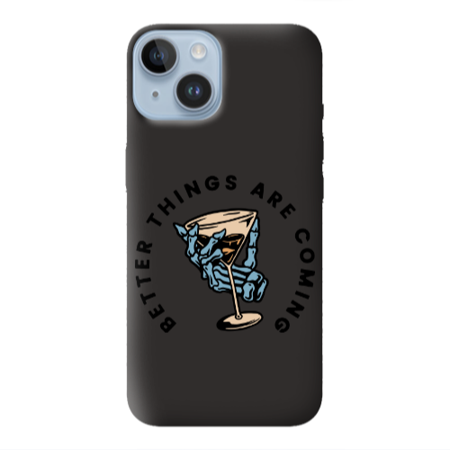 Apple iPhone 14  Better Things Are Coming Black Colored Silicone TPU Θήκη