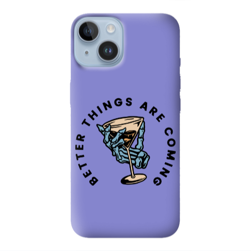 Apple iPhone 14 Plus Better Things Are Coming Purple Colored Silicone TPU Θήκη