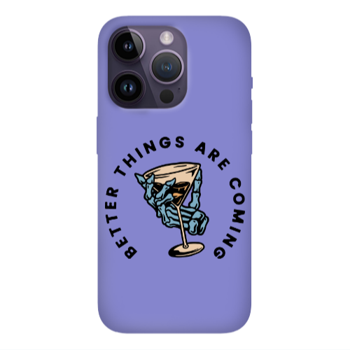 Apple iPhone 14 Pro  Better Things Are Coming Purple Colored Silicone TPU Θήκη