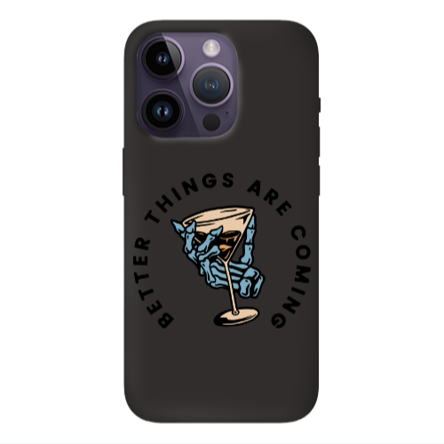 Apple iPhone 14 Pro  Better Things Are Coming Black Colored Silicone TPU Θήκη