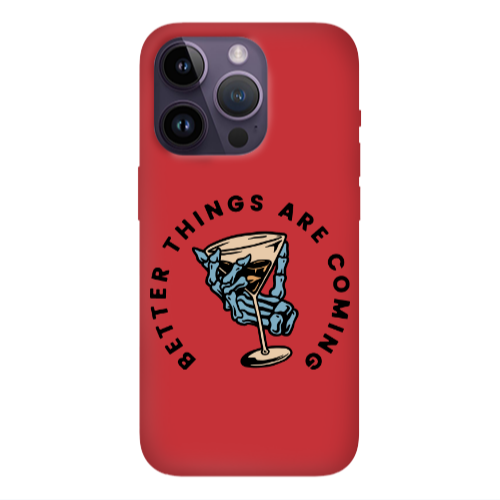 Apple iPhone 14 Pro  Better Things Are Coming Red Colored Silicone TPU Θήκη