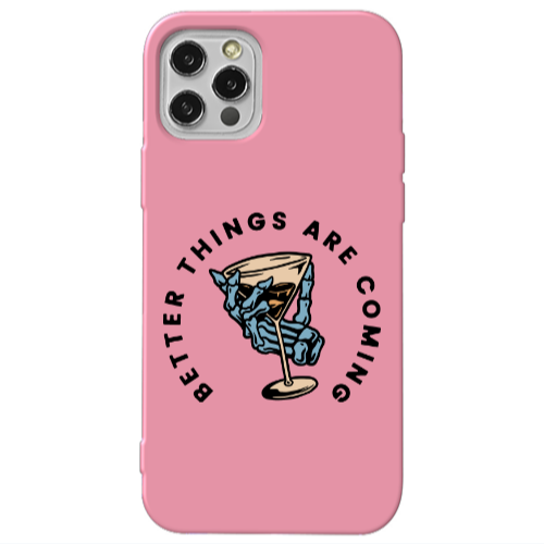 Apple iPhone 13 Pro Better Things Are Coming Pink Colored Silicone TPU Θήκη