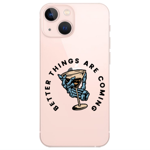 Apple iPhone 13 Mini Better Things Are Coming Transparent Silicone TPU Θήκη