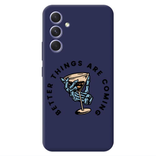 Samsung A54 Better Things Are Coming Dark blue Colored Silicone TPU Θήκη