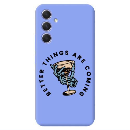 Samsung A54 Better Things Are Coming Light Purple Colored Silicone TPU Θήκη