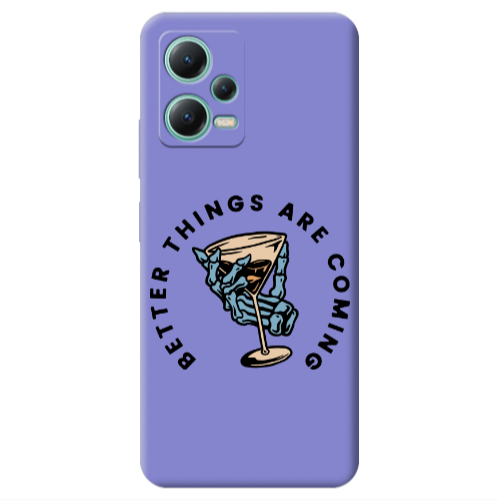 Xiaomi Redmi Note 12 Pro 5G Better Things Are Coming Purple Colored Silicone TPU Θήκη