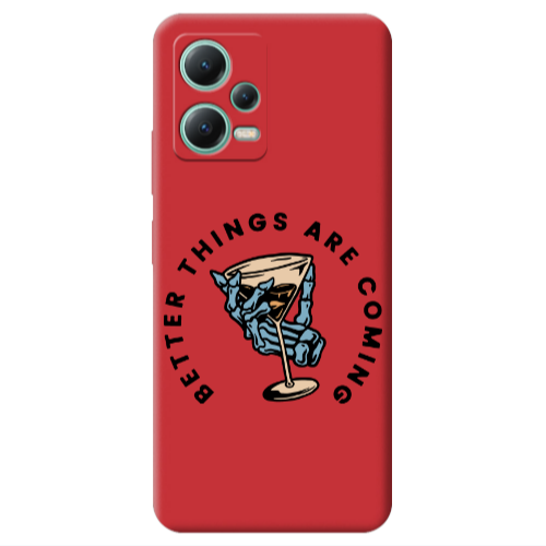 Xiaomi Redmi Note 12 Pro 5G Better Things Are Coming Red Colored Silicone TPU Θήκη