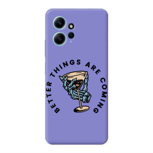Xiaomi Redmi Note 12 4G Better Things Are Coming Purple Colored Silicone TPU Θήκη