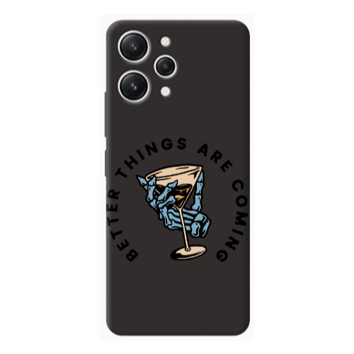 Xiaomi Redmi 12 Better Things Are Coming Black Colored Silicone TPU Θήκη