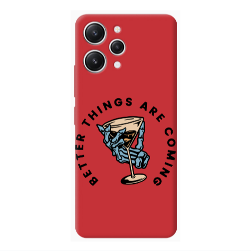 Xiaomi Redmi 12 Better Things Are Coming Red Colored Silicone TPU Θήκη