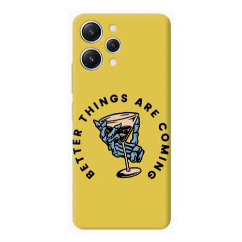 Xiaomi Redmi 12 Better Things Are Coming Yellow Colored Silicone TPU Θήκη