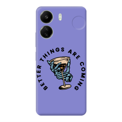 Xiaomi Redmi 13C Better Things Are Coming Purple Colored Silicone TPU Θήκη
