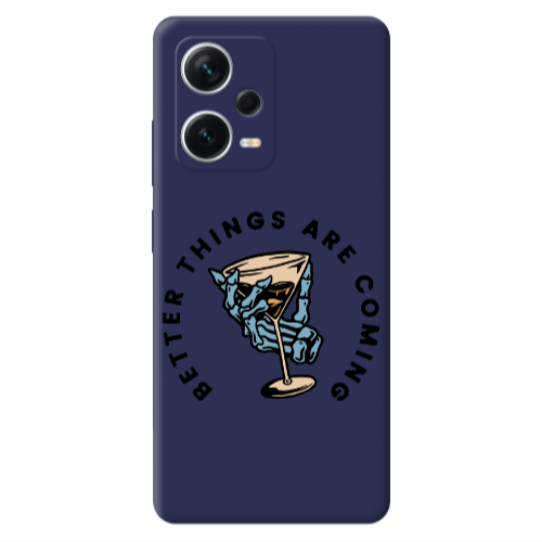 Xiaomi Poco X5 Better Things Are Coming Dark blue Colored Silicone TPU Θήκη