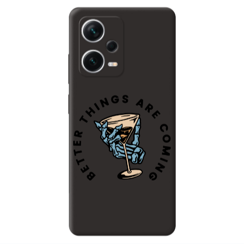 Xiaomi Poco X5 Better Things Are Coming Black Colored Silicone TPU Θήκη