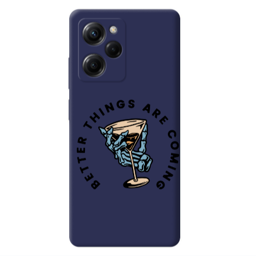 Xiaomi Poco X5 Pro Better Things Are Coming Dark blue Colored Silicone TPU Θήκη