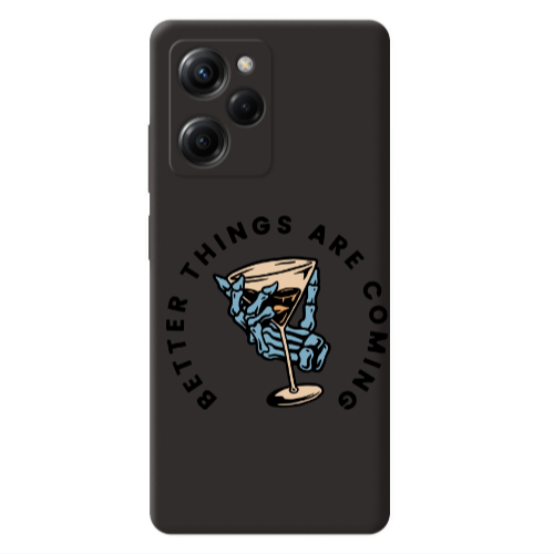 Xiaomi Poco X5 Pro Better Things Are Coming Black Colored Silicone TPU Θήκη