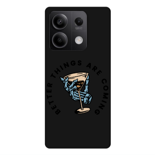 Xiaomi Redmi Note 13 5G Better Things Are Coming Black Colored Silicone TPU Θήκη
