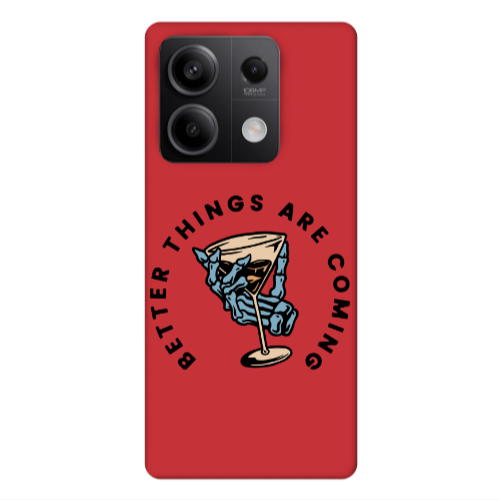 Xiaomi Redmi Note 13 5G Better Things Are Coming Red Colored Silicone TPU Θήκη