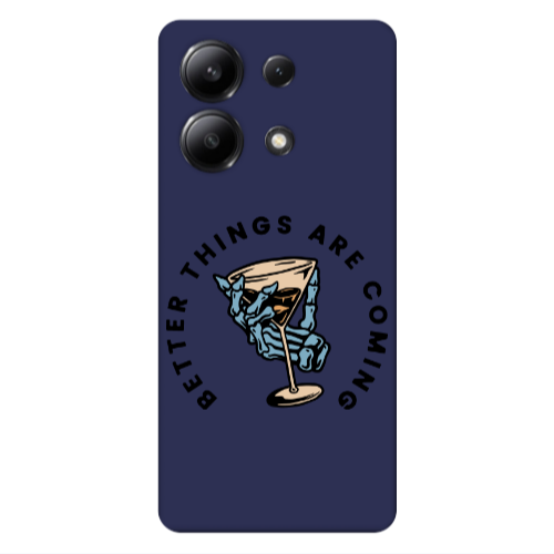 Xiaomi Redmi Note 13 4G Better Things Are Coming Dark blue Colored Silicone TPU Θήκη