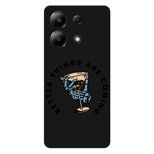 Xiaomi Redmi Note 13 4G Better Things Are Coming Black Colored Silicone TPU Θήκη