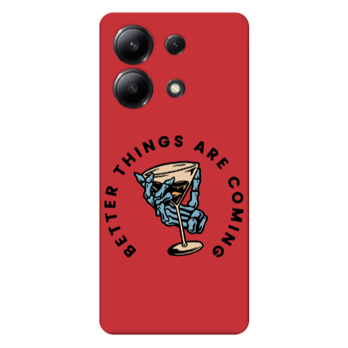 Xiaomi Redmi Note 13 4G Better Things Are Coming Red Colored Silicone TPU Θήκη