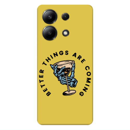 Xiaomi Redmi Note 13 4G Better Things Are Coming Yellow Colored Silicone TPU Θήκη