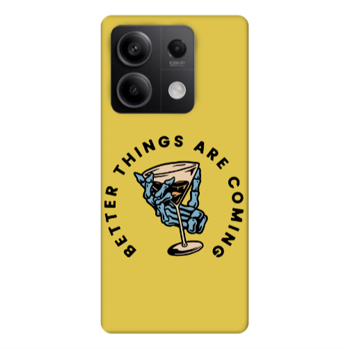 Xiaomi Redmi Note 13Pro 5G Better Things Are Coming Yellow Colored Silicone TPU Θήκη