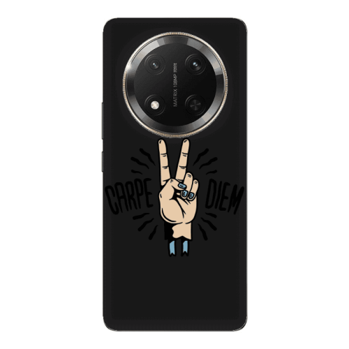 Honor Magic 7 Lite Carpe Two Diem Black Colored Silicone TPU Θήκη
