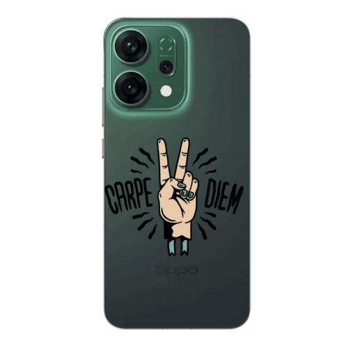 Oppo RENO 14 Carpe Two Diem Transparent Silicone TPU Θήκη