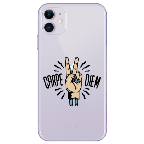 Apple iPhone 11  Carpe Two Diem Transparent Silicone TPU Θήκη