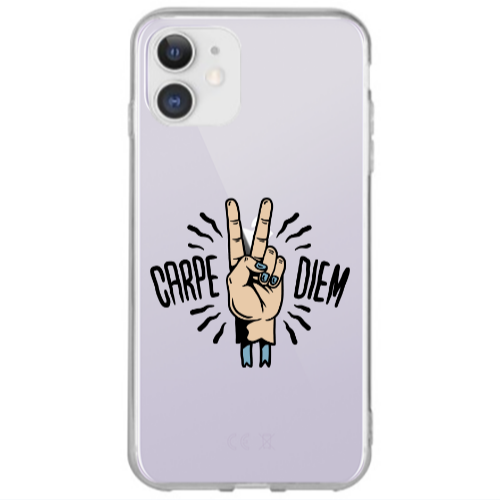 Apple iPhone 12 Carpe Two Diem Transparent Silicone TPU Θήκη