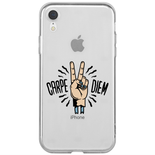 Apple iPhone Xr Carpe Two Diem Transparent Silicone TPU Θήκη