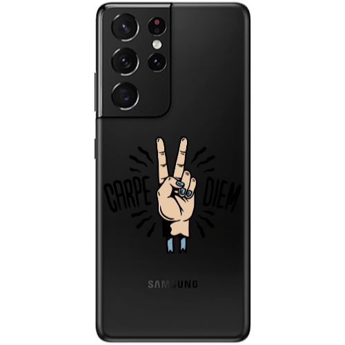 Samsung S21 Ultra Carpe Two Diem Transparent Silicone TPU Θήκη