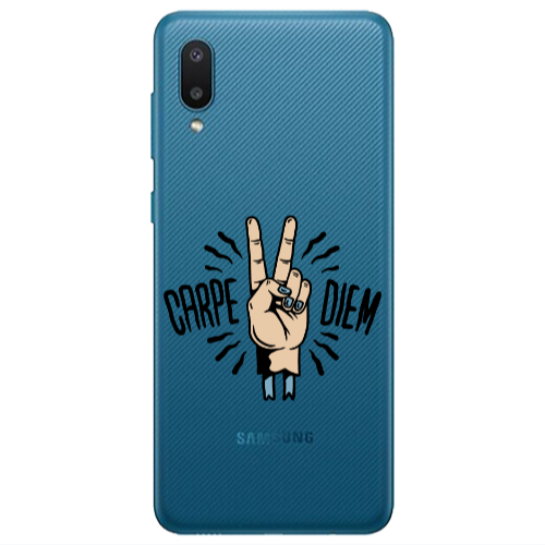 Samsung A02 Carpe Two Diem Transparent Silicone TPU Θήκη