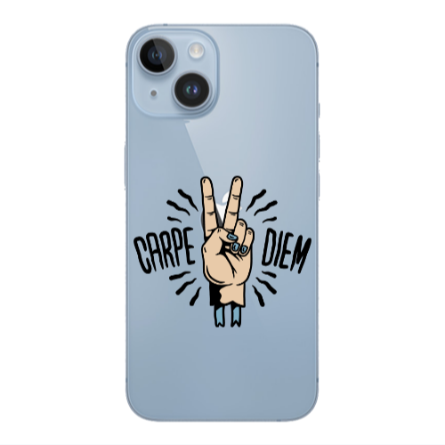 Apple iPhone 14  Carpe Two Diem Transparent Silicone TPU Θήκη