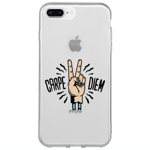 Apple iPhone 7 Plus Carpe Two Diem Transparent Silicone TPU Θήκη