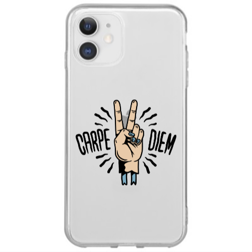 Apple iPhone 12 Mini Carpe Two Diem Transparent Silicone TPU Θήκη