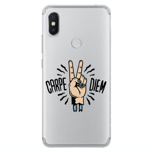 Xiaomi Redmi S2 Carpe Two Diem Transparent Silicone TPU Θήκη