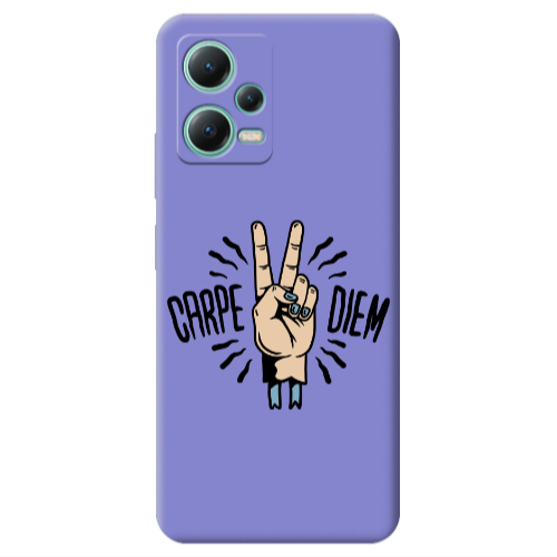 Xiaomi Redmi Note 12 Pro 5G Carpe Two Diem Purple Colored Silicone TPU Θήκη