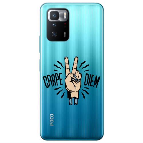 Xiaomi Poco X3 GT Carpe Two Diem Transparent Silicone TPU Θήκη